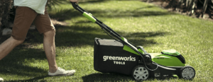 avis test essai tondeuse électrique gazon sans fil avec batterie GreenWorks G40LM35K2X